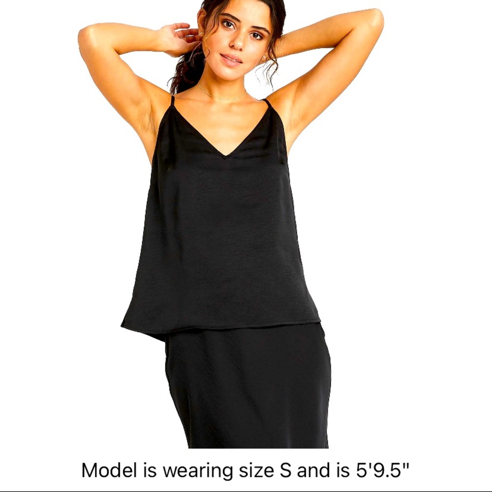 Silky Black Cami